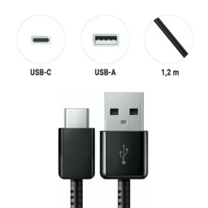 Kabel USB-A do USB-C 1.2 m - Czarny