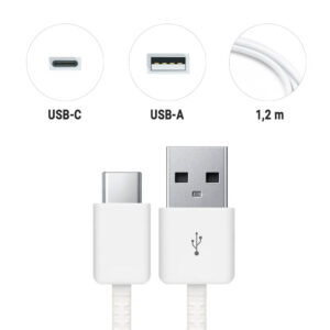 Kabel USB-A do USB-C 1.2 m - Biały